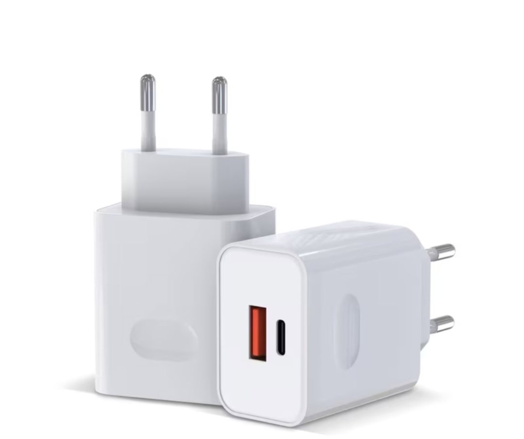 Fast Charging Adapter Type C+USB A 2-port