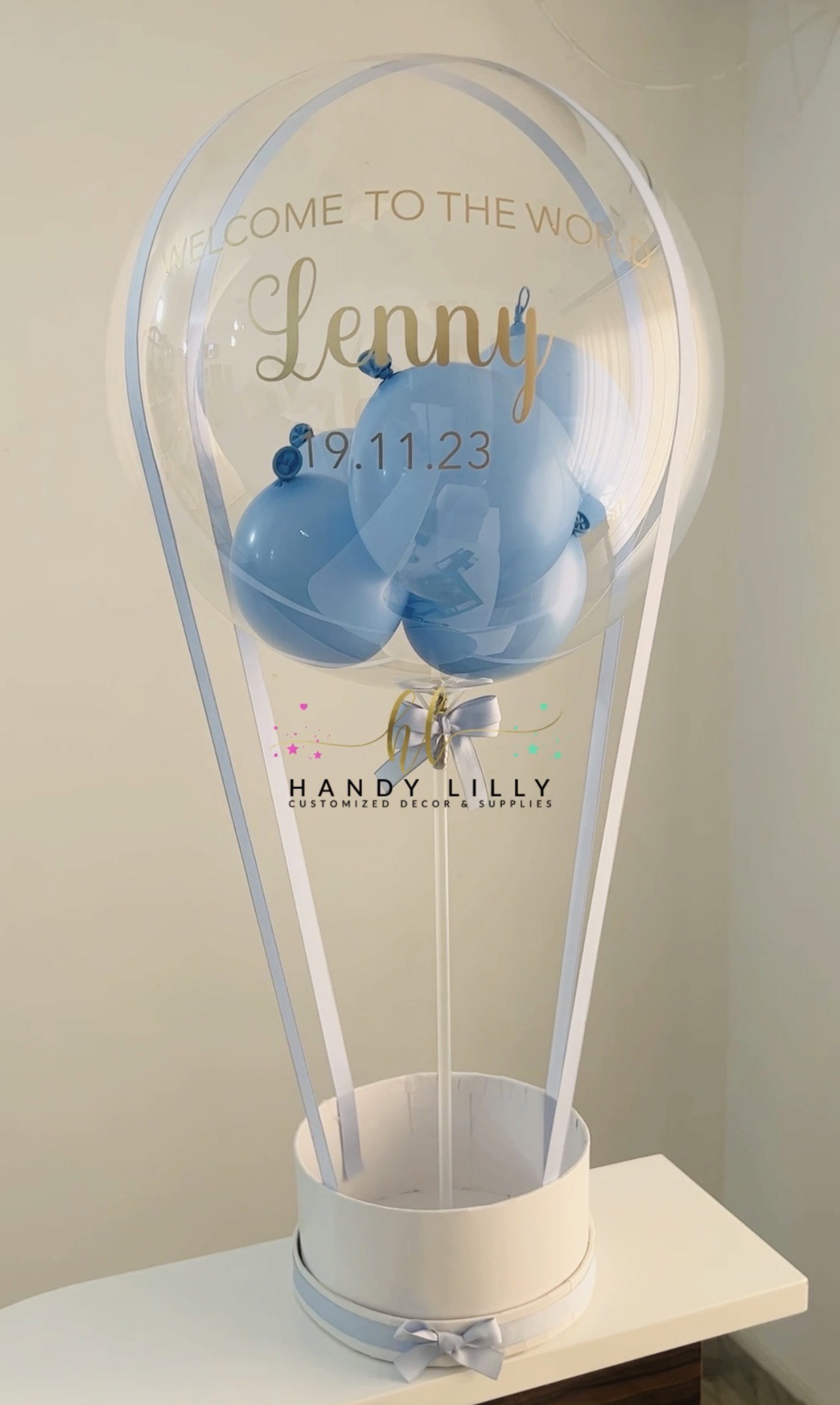 Bobo balloon +4 balloons inside+ 15 cm Box( Hot air balloon)_0