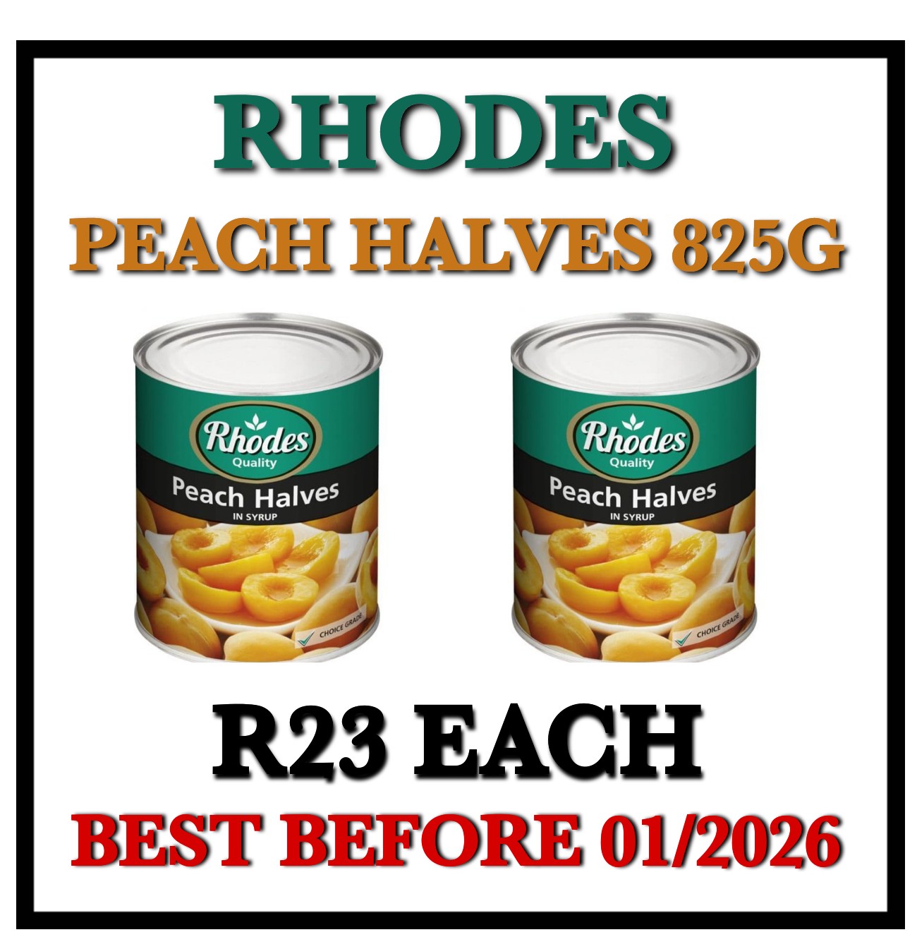 Rhodes Peach Halves 825g_0