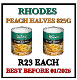 Rhodes Peach Halves 825g
