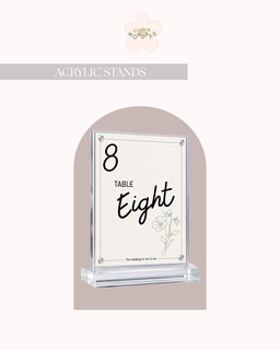 To Rent - Table numbers / Acrylic Stands