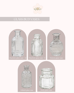 To Rent - Glass Bud Vases