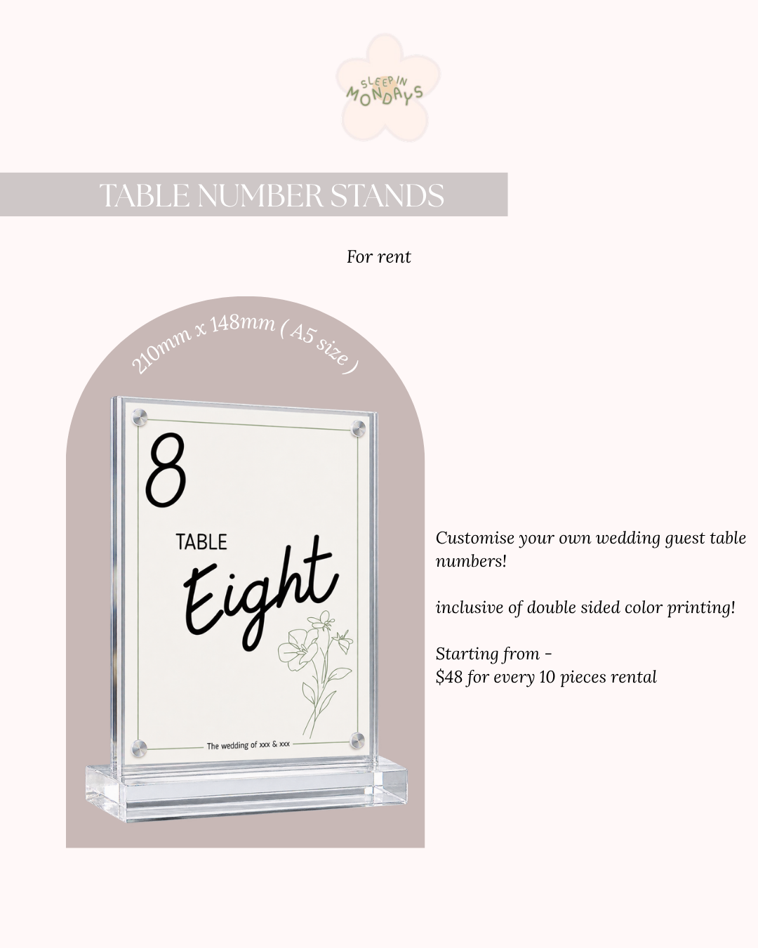 [Rental] A5 Acrylic table stand _0