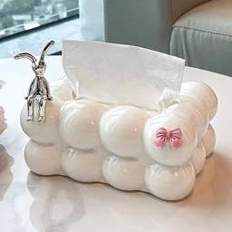 BOITE A MOUCHOIR BULLE BLANC