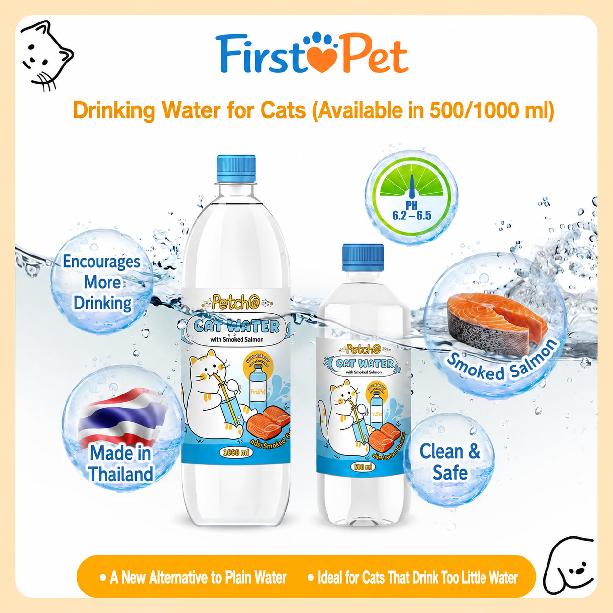 [Pre-order] Cat Water for Dehydrated Cats 500/1000ml_0