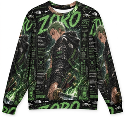 Roronoa Zoro Three-Sword Style Anime Streetwear Sweatshirt