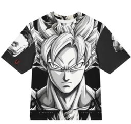 Instinct Goku Black and White Anime Streetwear T-Shirt