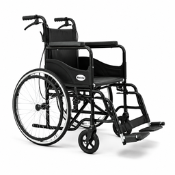 Fauteuil roulant pliable NOIR GM avec freins