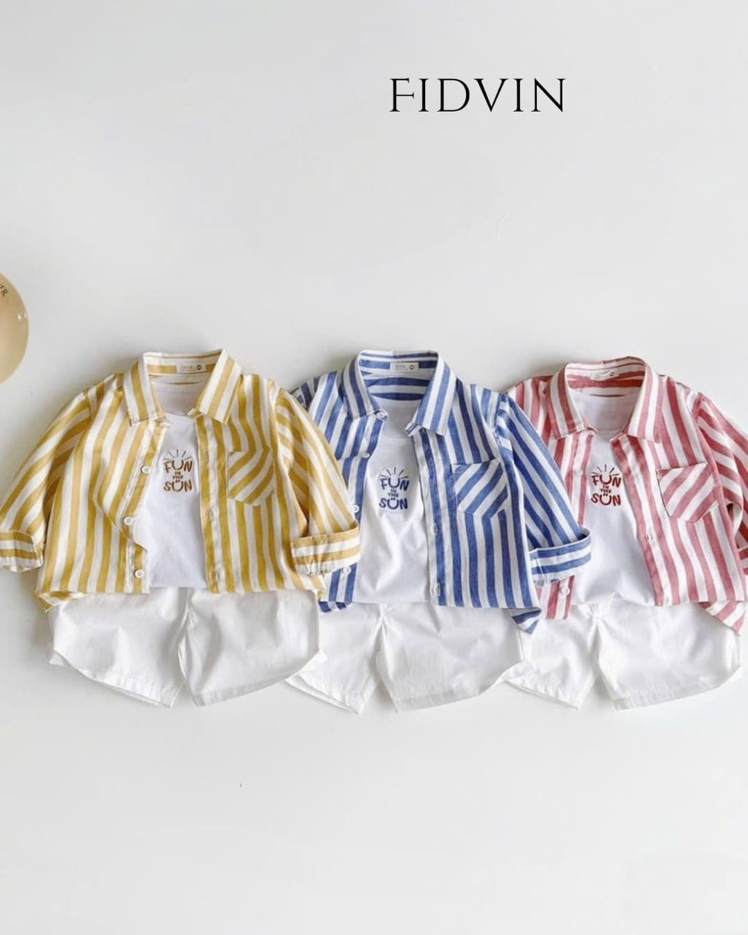 Colorful Striped 3-Piece Shirt Set — H0226B26_0