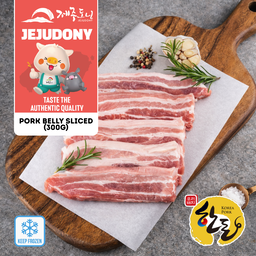 JEJUDONY Jeju Premium Pork Belly Sliced (For Korean Grill)1cm Frozen 300g 优质济州猪五花肉韩式烧烤切片