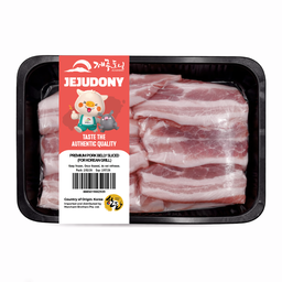 JEJUDONY Jeju Premium Pork Belly Sliced (For Korean Grill)1cm Frozen 300g 优质济州猪五花肉韩式烧烤切片