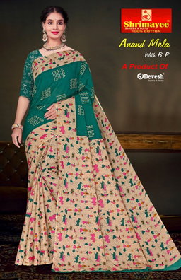 Anand Mela with blouse piece (pack of 8)