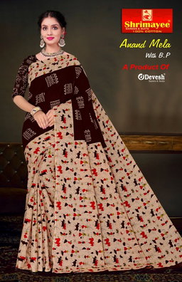 Anand Mela with blouse piece (pack of 8)