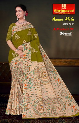 Anand Mela with blouse piece (pack of 8)