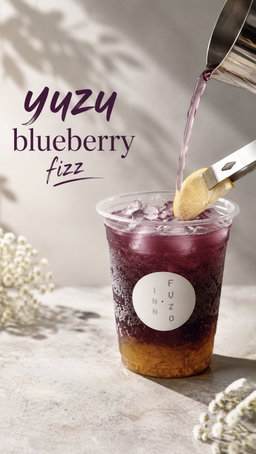 Yuzu Blueberry Fizz