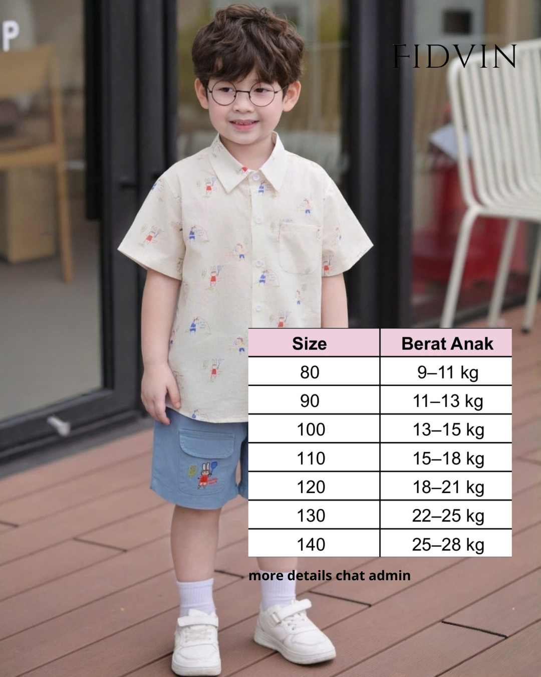 Pony Sport Shirt & Denim Shorts Set — H1225B39_1