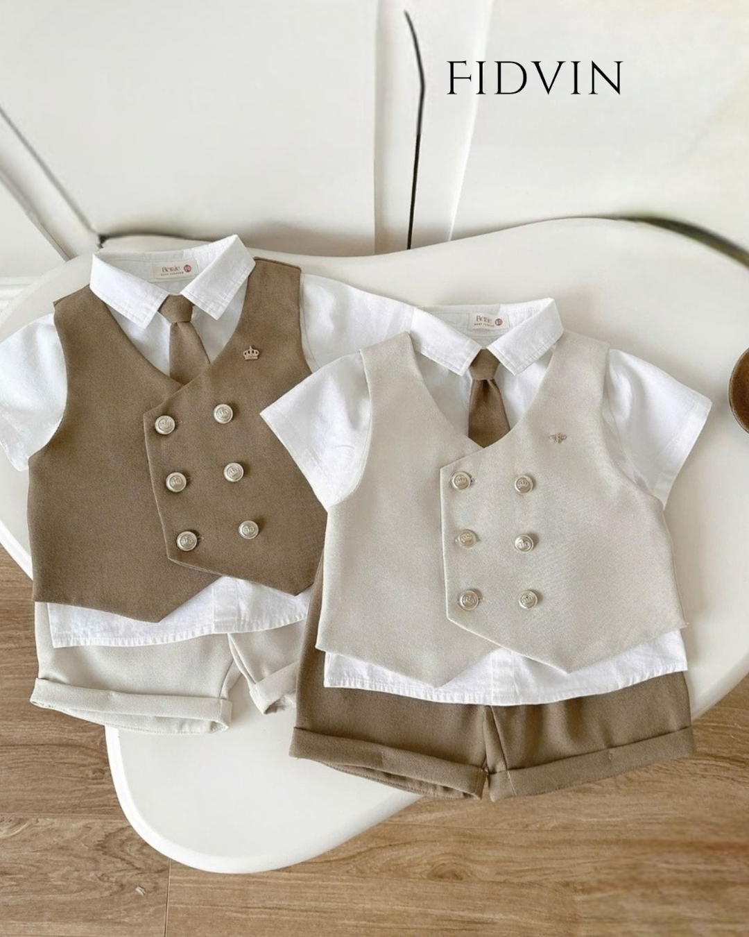 Royal Vest Shirt & Shorts Set — T0126B06Đ