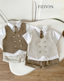 Royal Vest Shirt & Shorts Set — T0126B06Đ