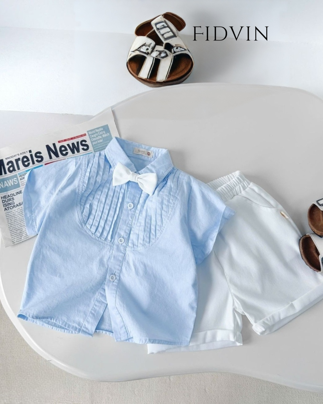 Little Gentleman Bow Shirt Set — H0725B73