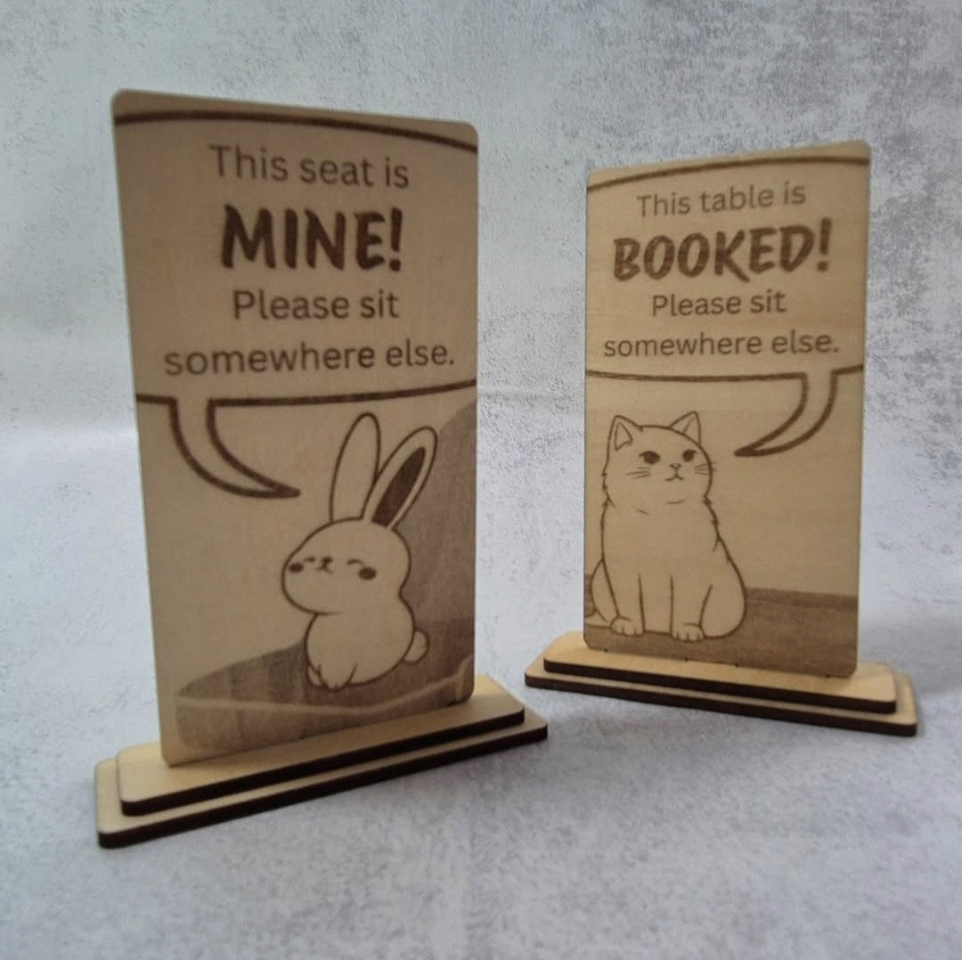 Table/Seat Booking Sign
