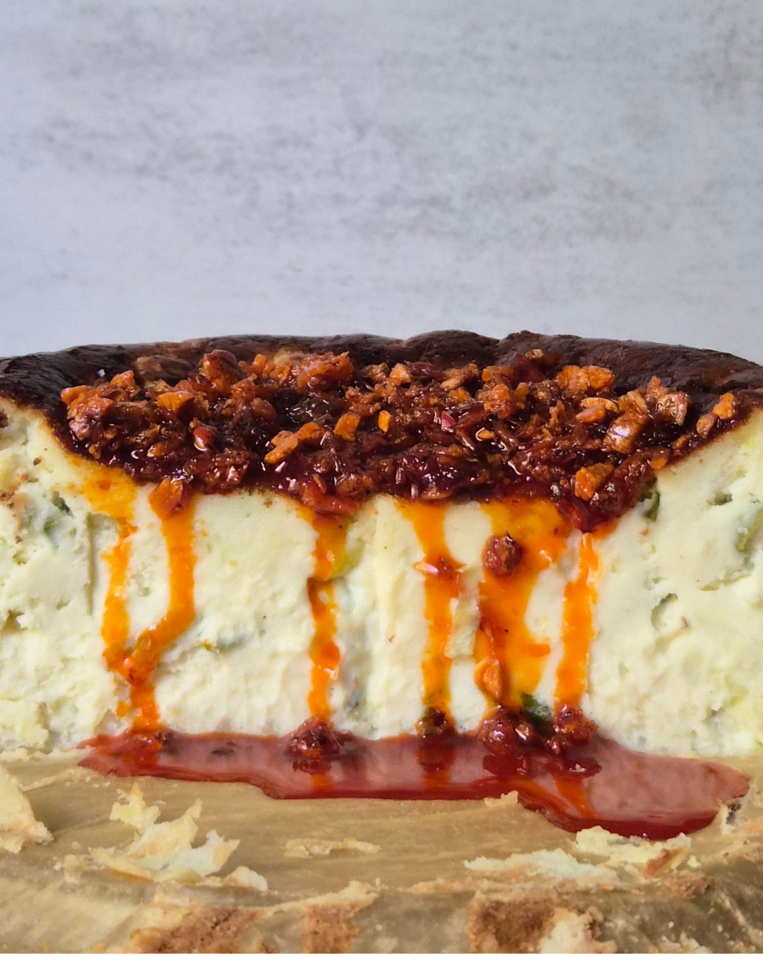 Scallion Potato Basque Cheesecake