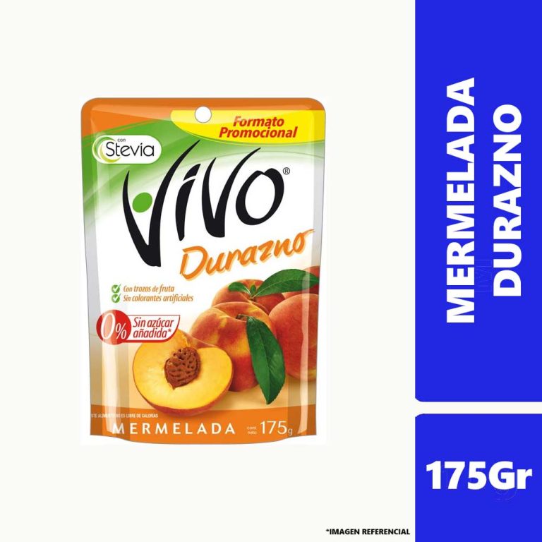 Mermelada Durazno Sin Azucar 175 gr Vivo