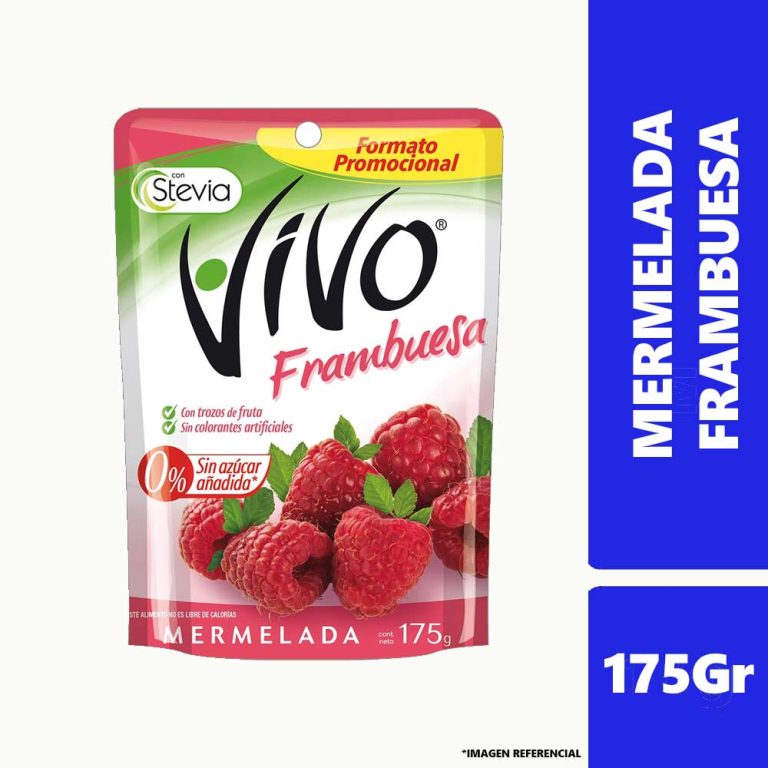 Mermelada Frambuesa Sin Azucar 175 gr Vivo