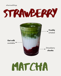 Strawberry Matcha Latte (Iced)