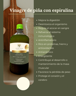 Vinagre de piña con espirulina