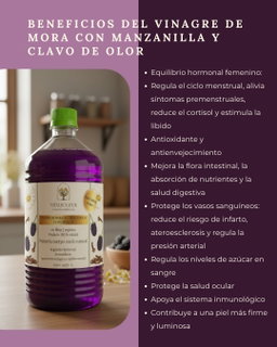 Vinagre de mora con manzanilla y clavo de olor