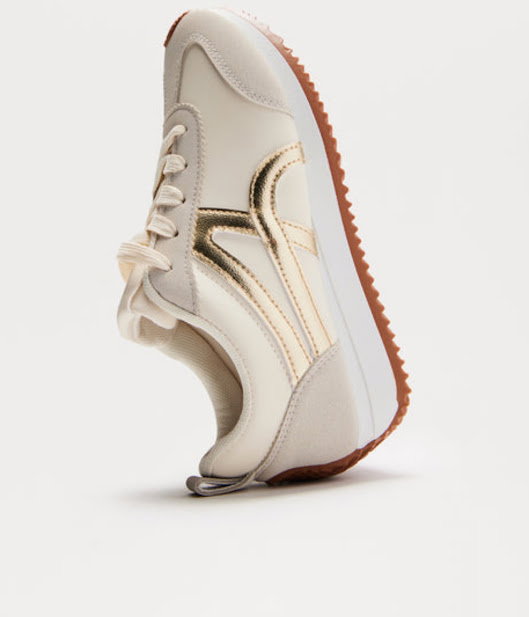 LACE UP SNEAKERS-Gold_0