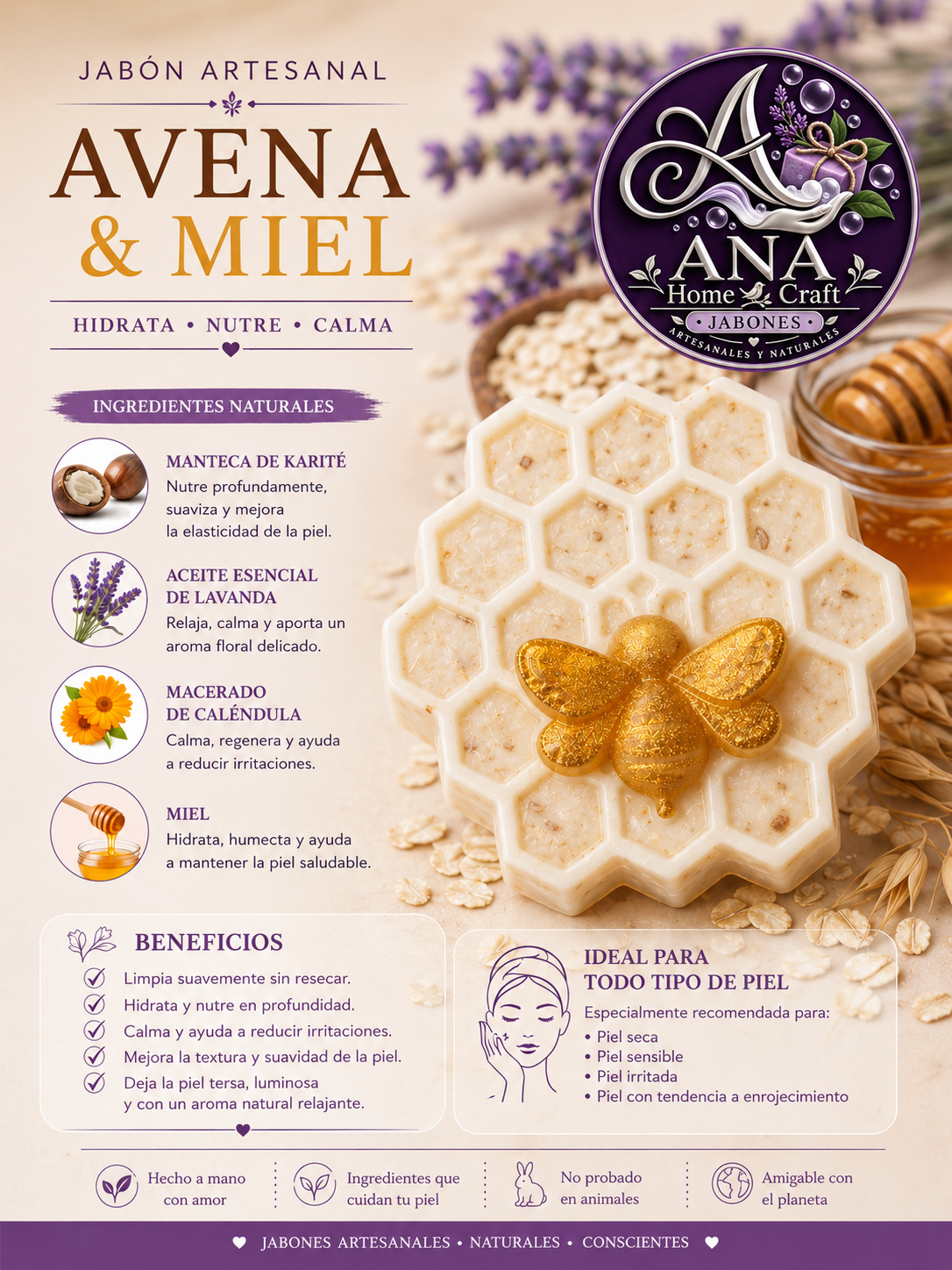 Jabón de Avena y Miel _1