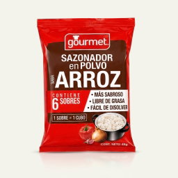 Caldos En Polvo Sabor Sazonador De Arroz 6 sobres Gourmet