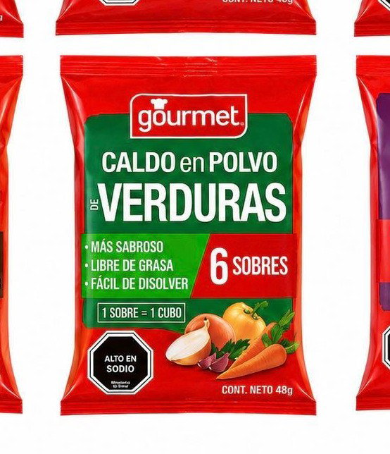 Caldos En Polvo Sabor Caldo De Verduras 6 sobres Gourmet