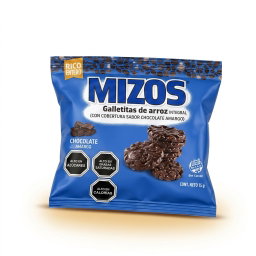 Galletas De Arroz Chocolate Amargo 15 gr Mizos