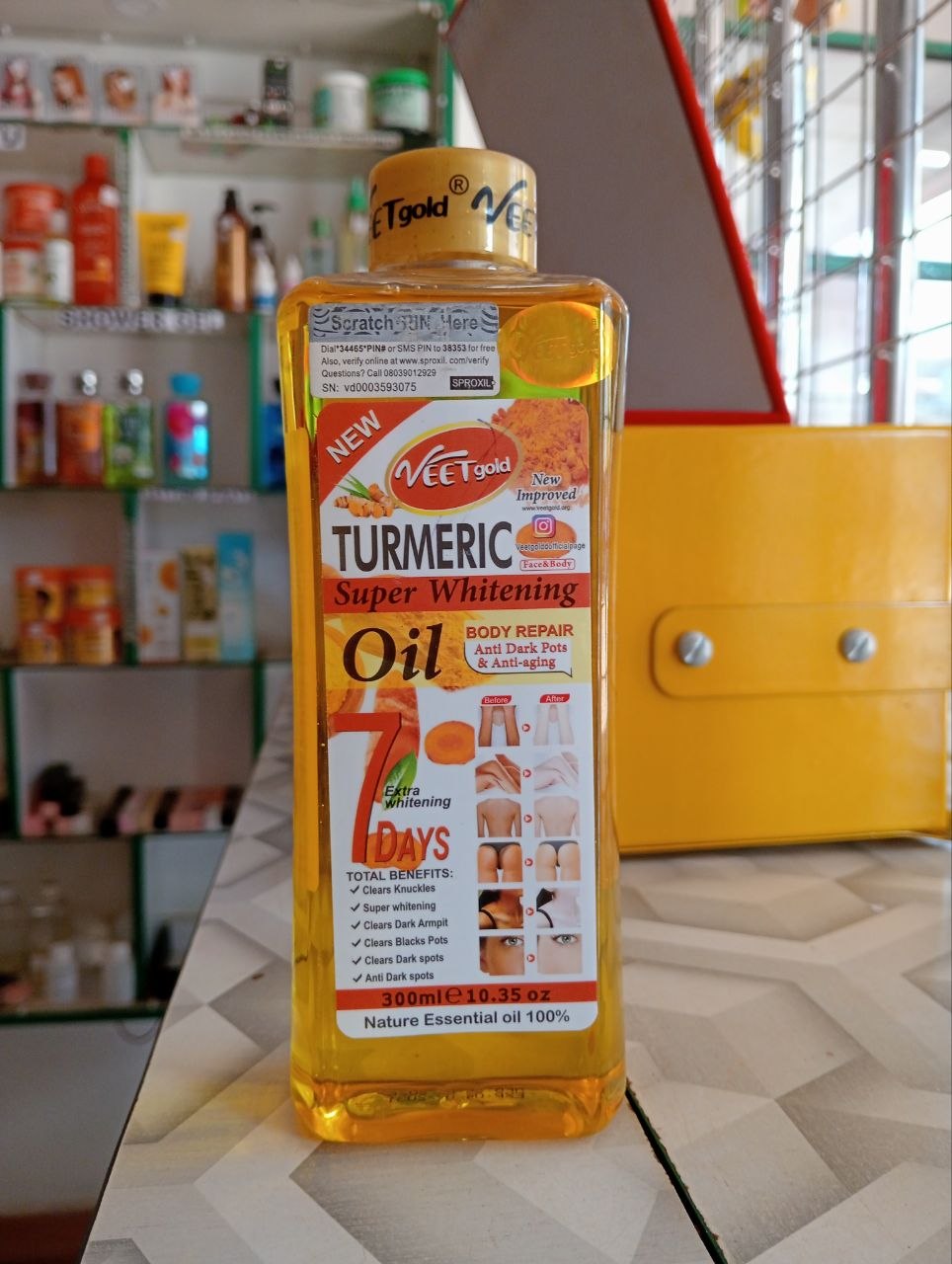 Veet Gold Turmeric Super Whitening Oil 300ml_0