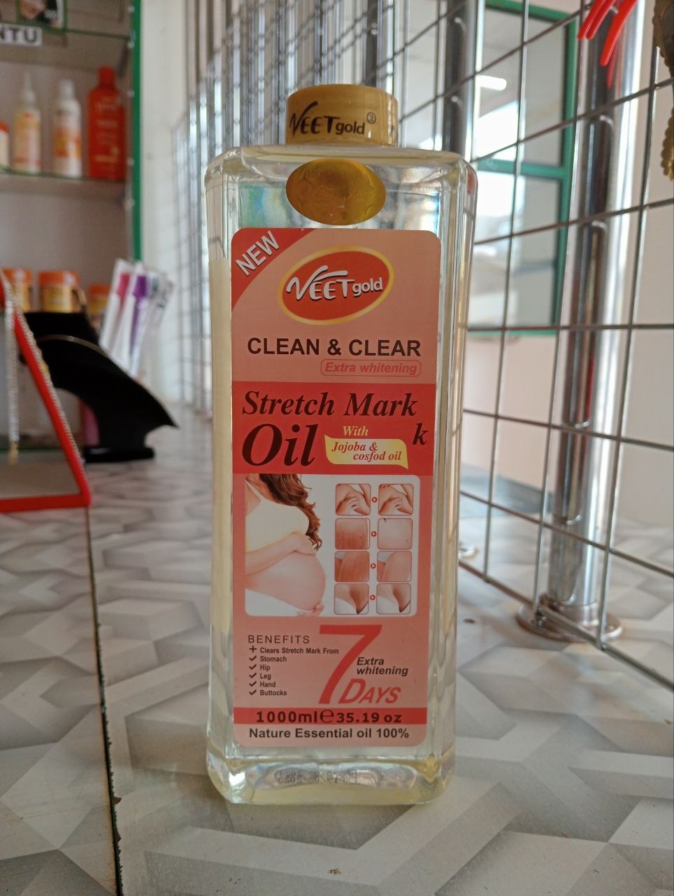 Veet Gold Clean & Clear Stretch Mark Oil 1000ml_0