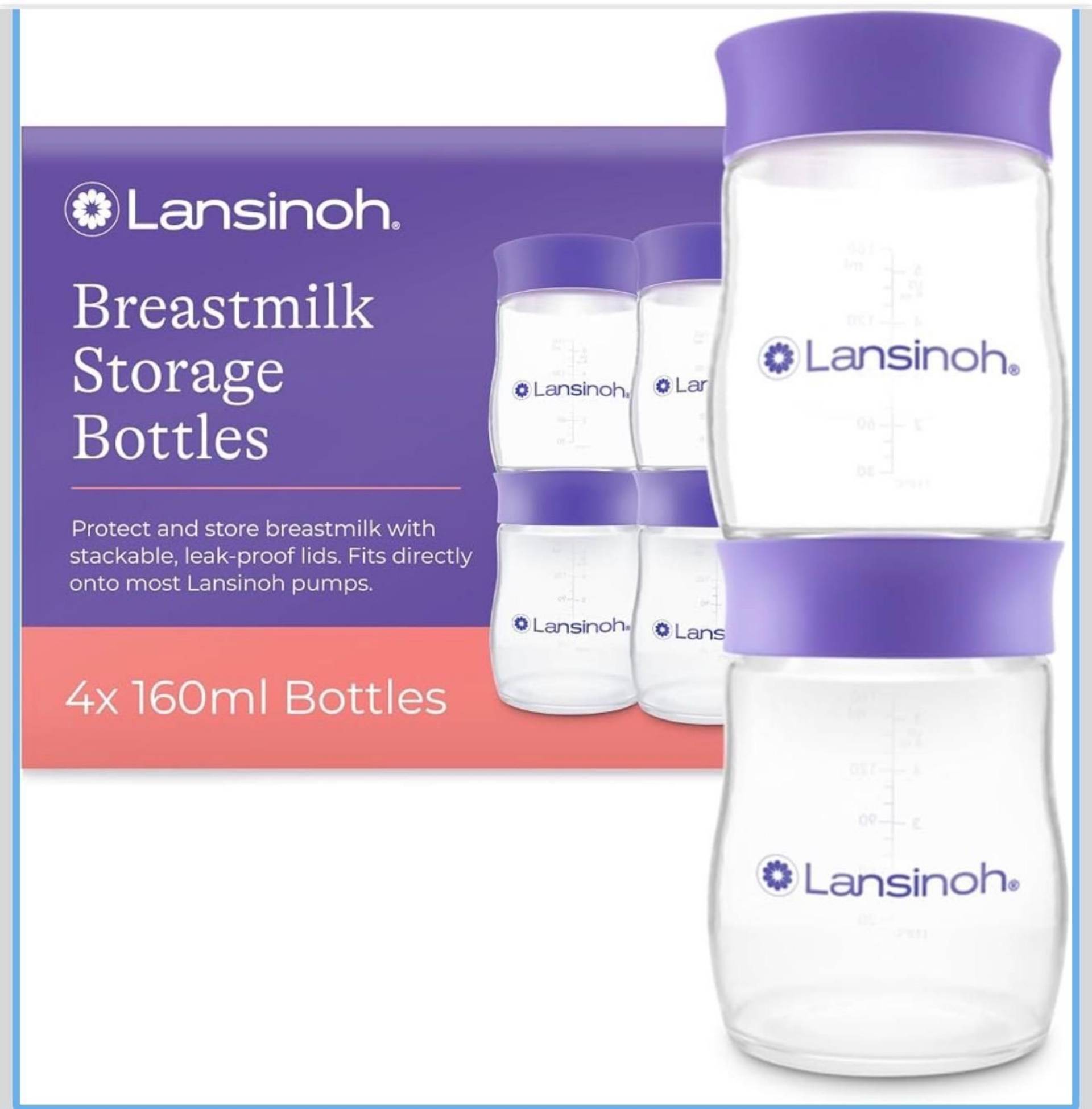 Breastmilk storage bottles 160mls (4pcs)_0