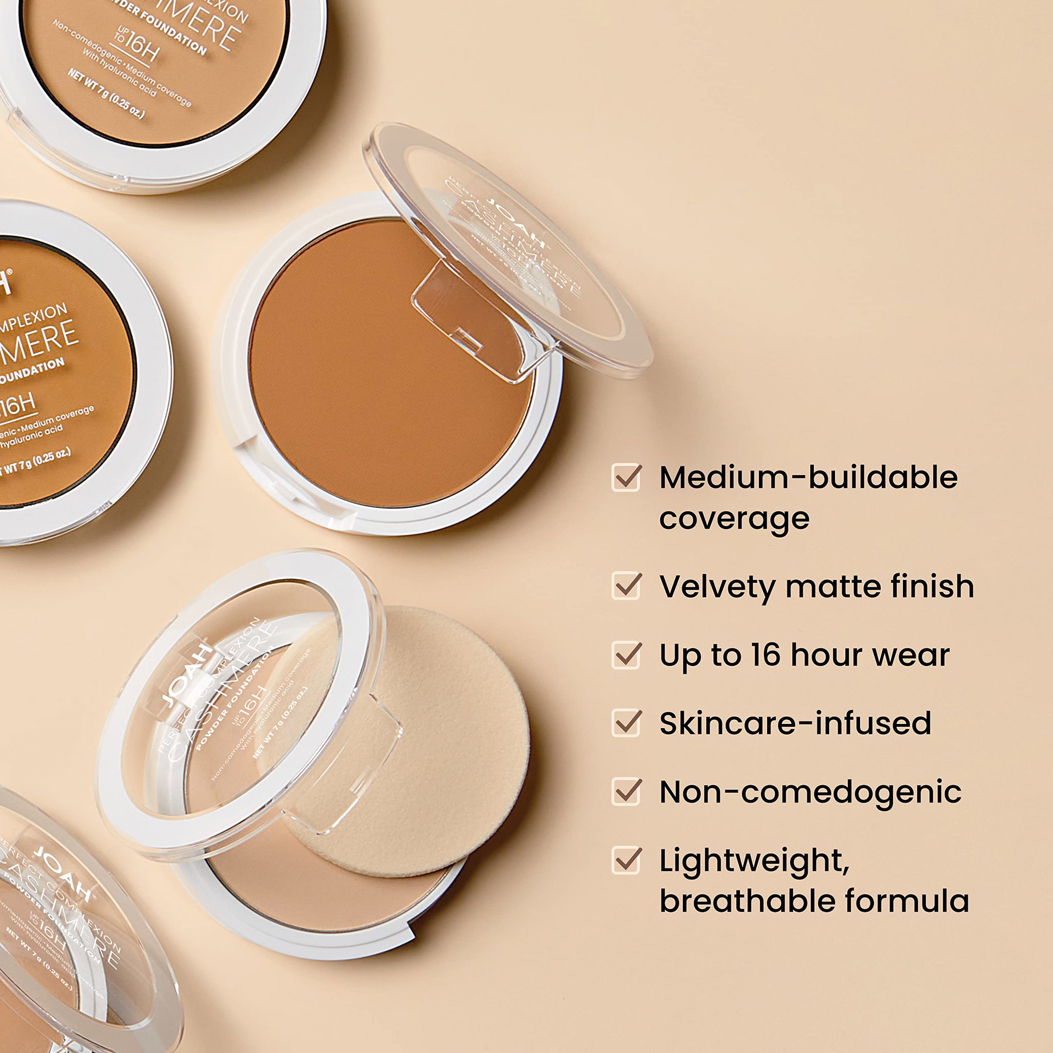 Joah Perfect Complexion Cashmere 16Hr Powder Foundation Powder_1