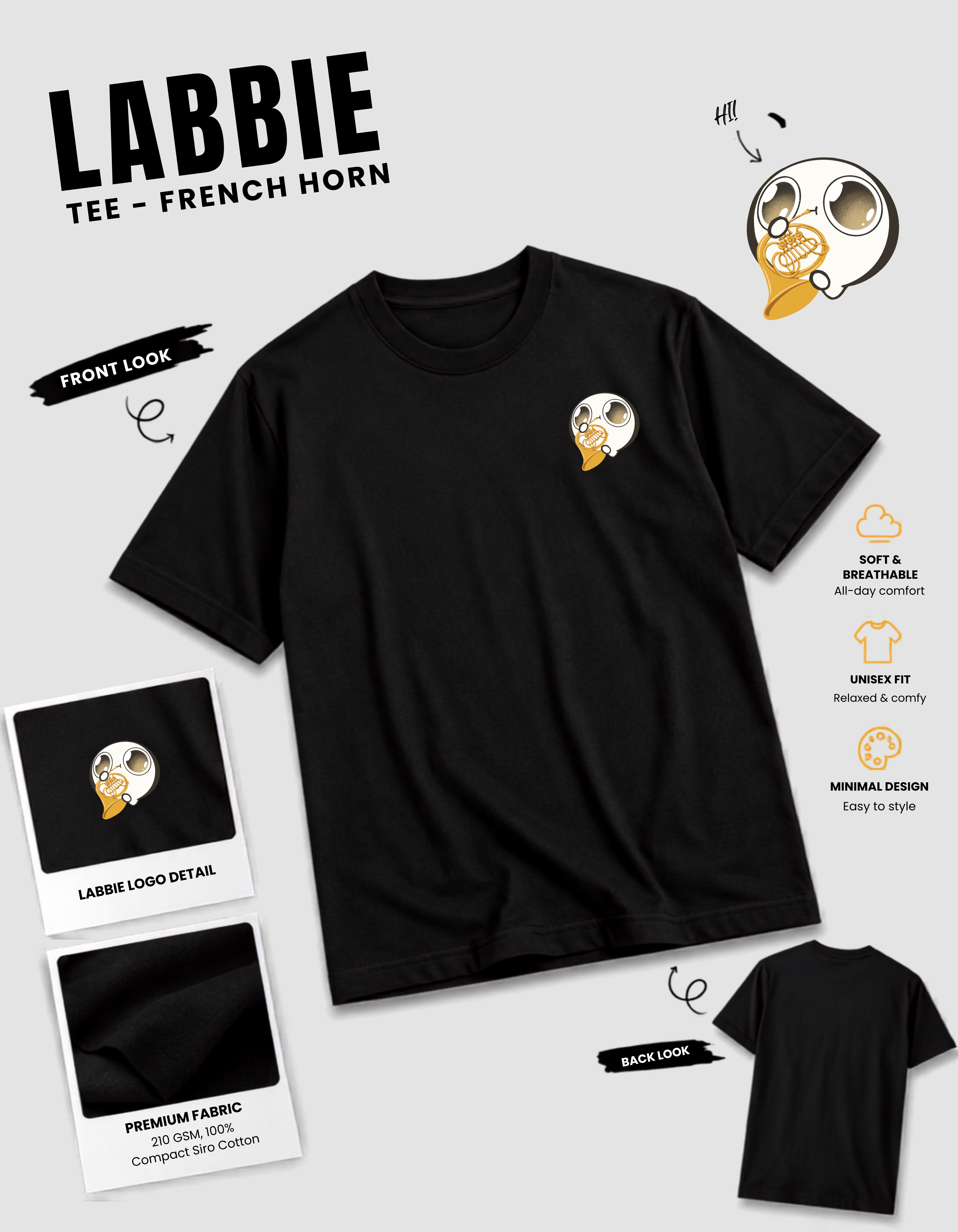 [PREORDER] LABBIE Tee - French Horn