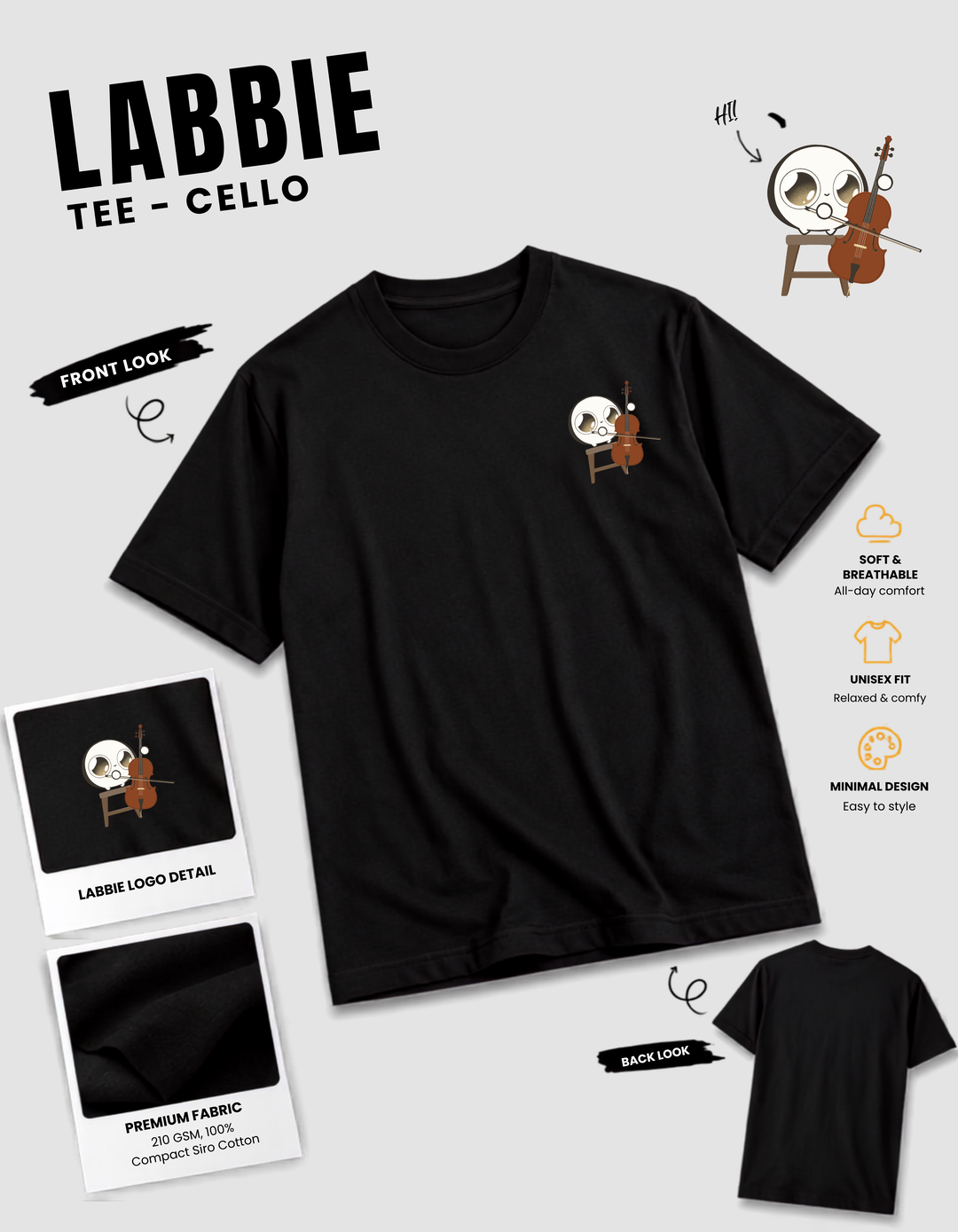 [PREORDER] LABBIE Tee - Cello