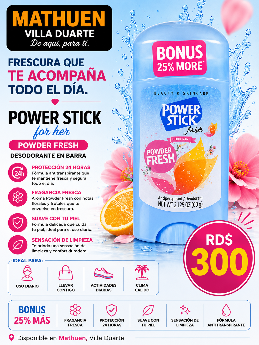 Desodorante Power Stick - Powder Fresh _0