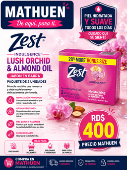 Jabón Zest - Almendra 2 Pack