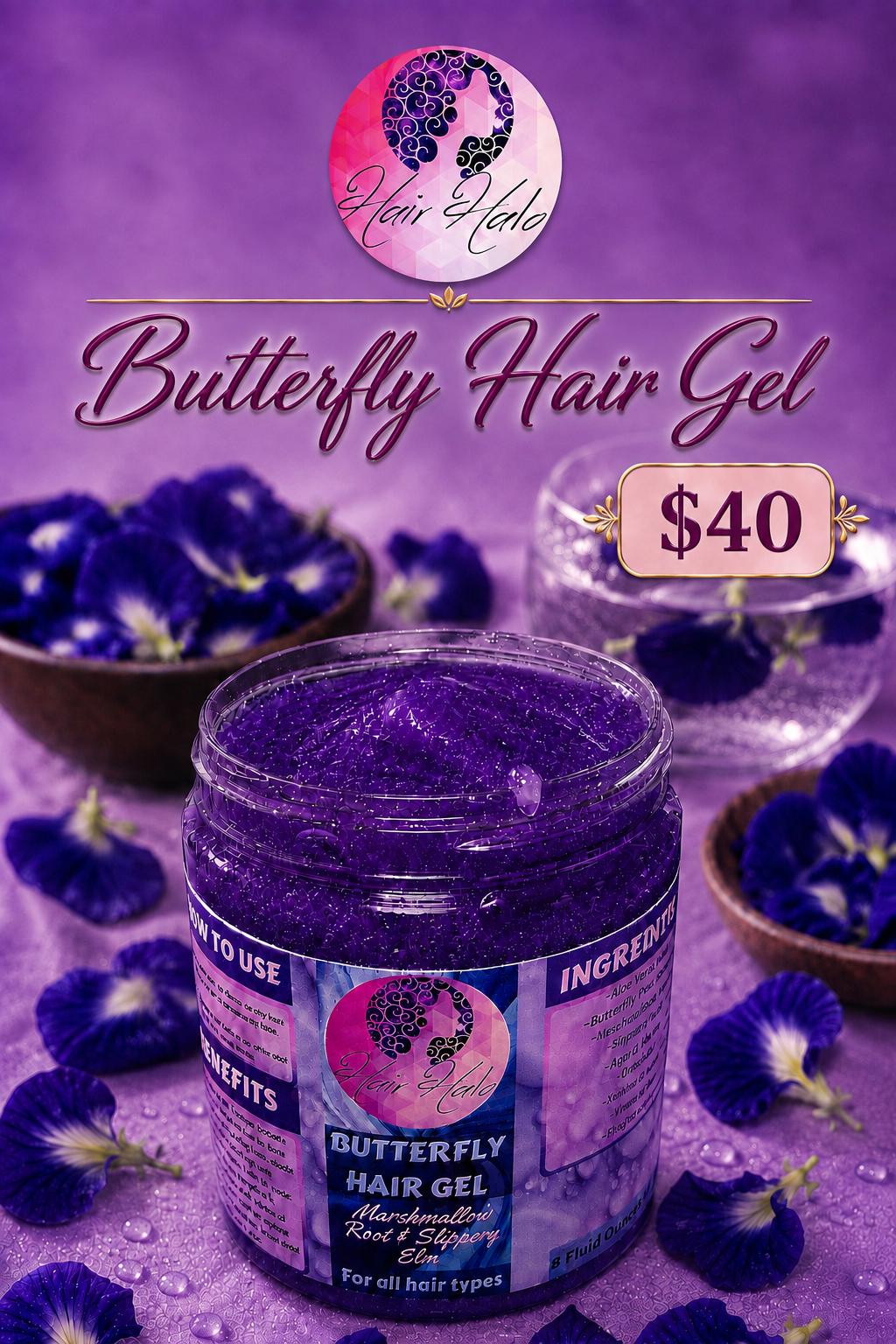 Butterfly Hair Gel
