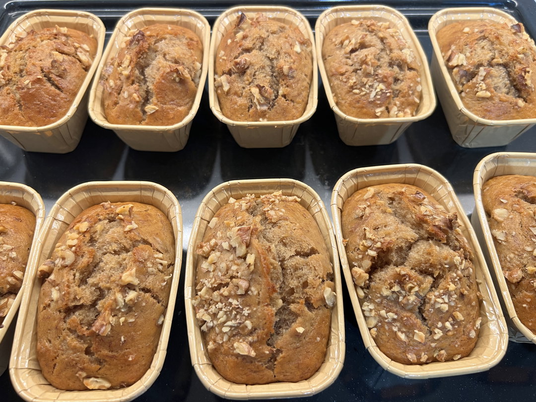 Mini Sourdough Brown Sugar Banana Bread