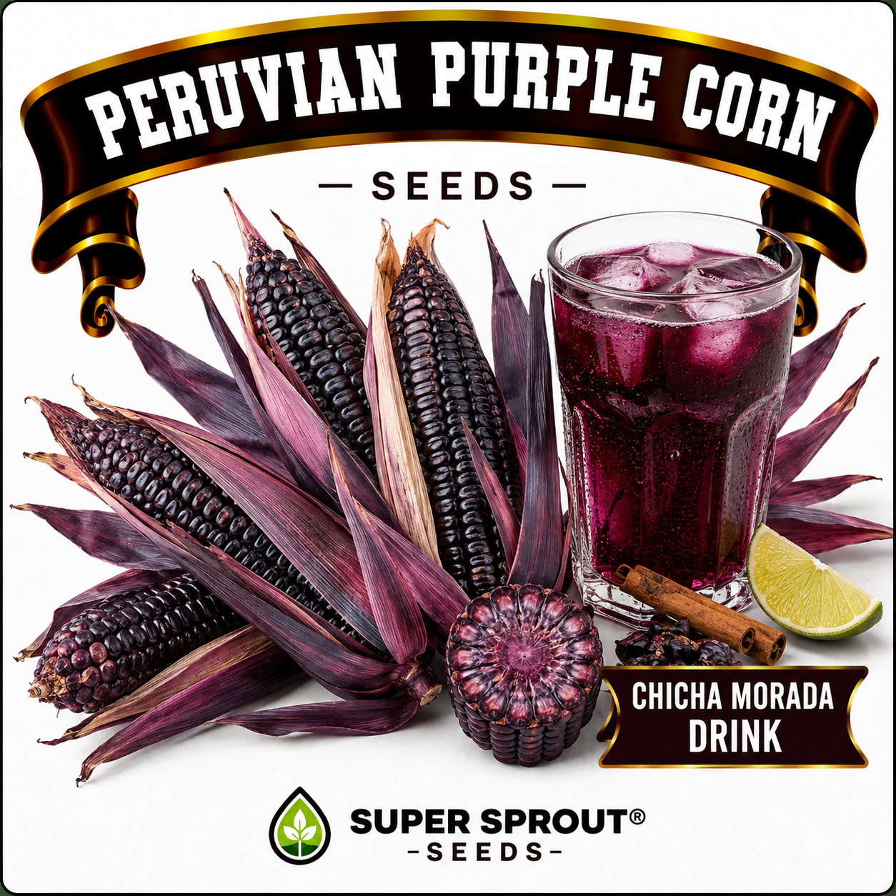 PERUVIAN PURPLE CORN SEEDS x 15 seeds