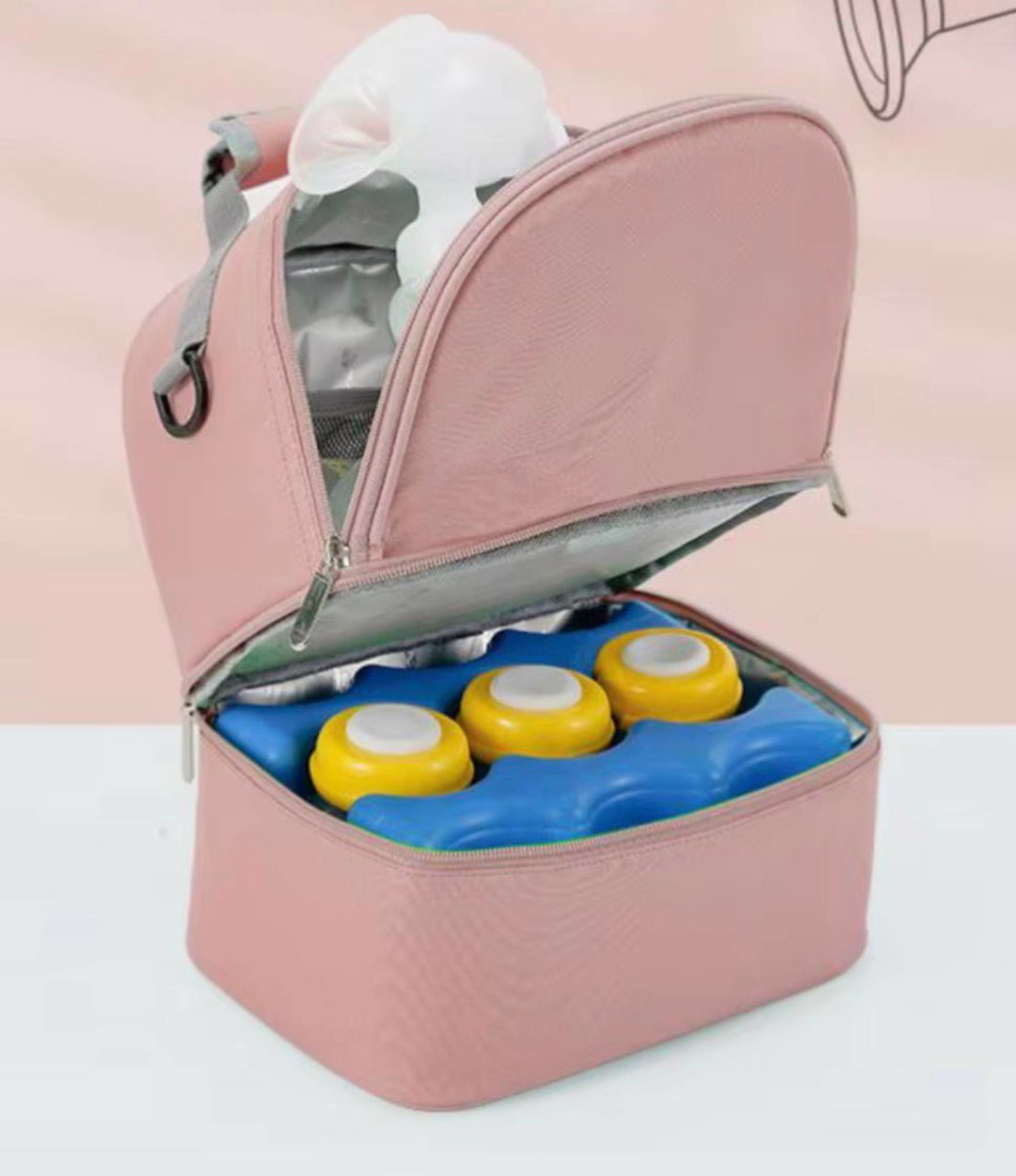Cooler bag + storage bottles