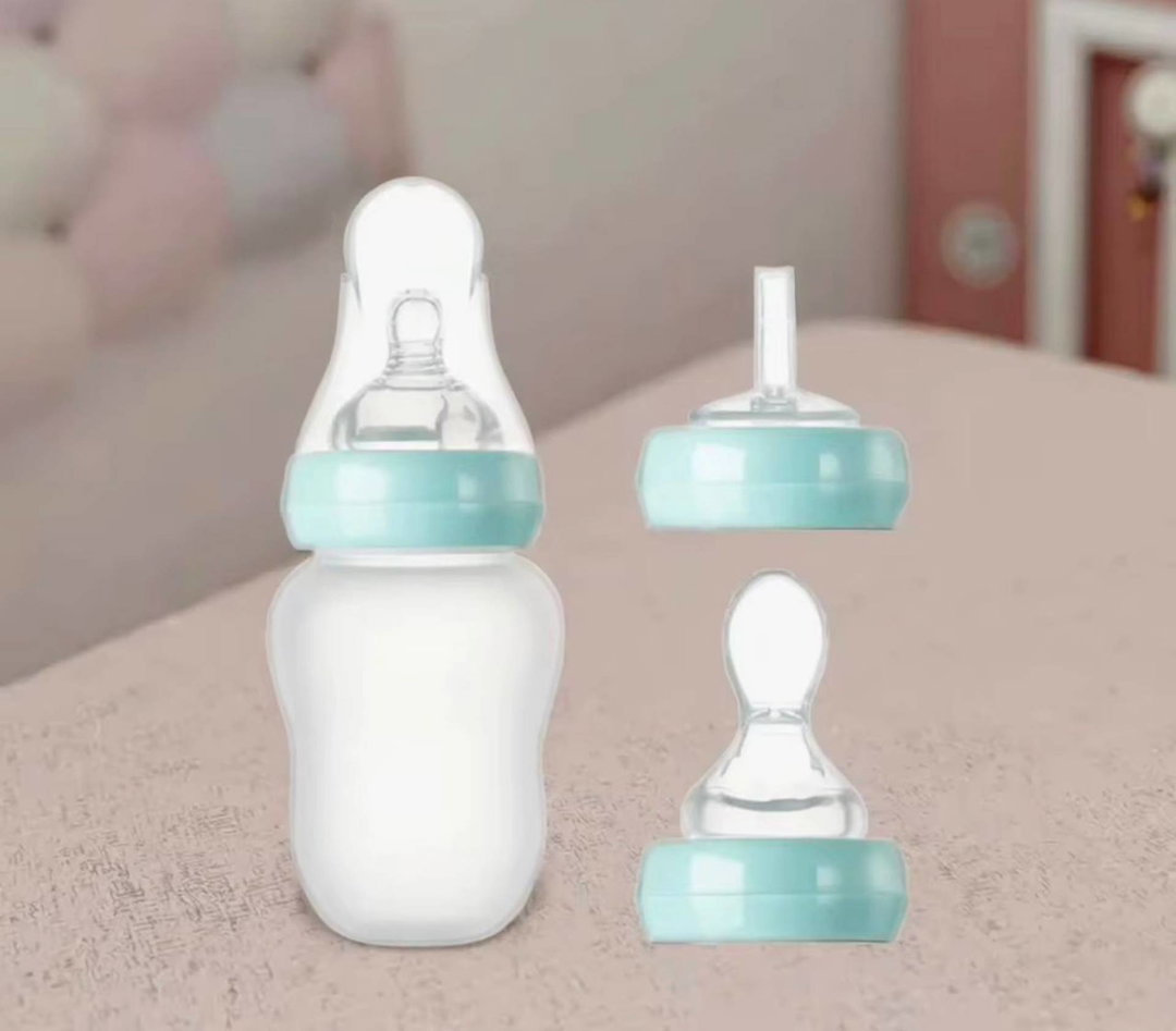 Baby silicone bottle with 3 mouths (chupa ya silicone yenye midomo 3)