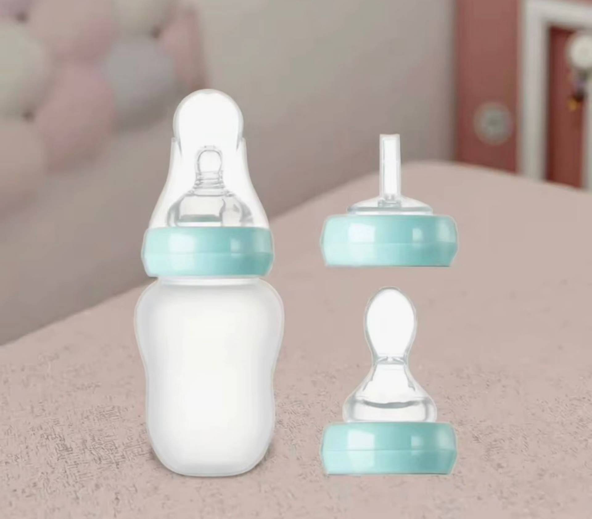 Baby silicone bottle with 3 mouths (chupa ya silicone yenye midomo 3)_0