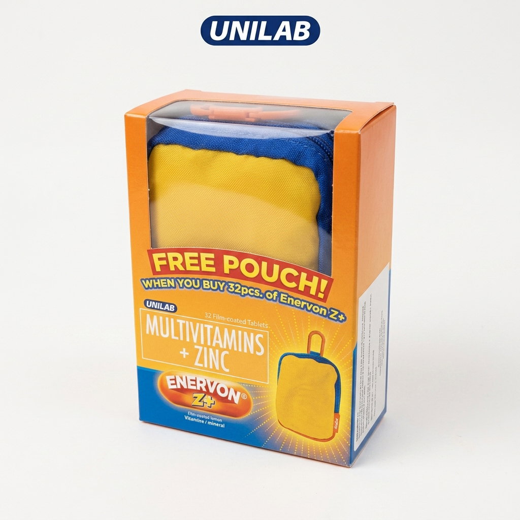 Enervon Z+ 32's Monthly Pack + FREE Pouch